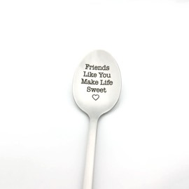 Cenrren Best Friend Gift Christmas Birthday Gift Friends Like You Make Life Sweet Spoon Gifts for Friends BFF Bestie Friendship Gifts Silver s Spo031 Spo031