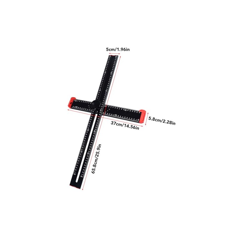 Escuadra en T Ajustable de 60 cm, Herramienta de Medición