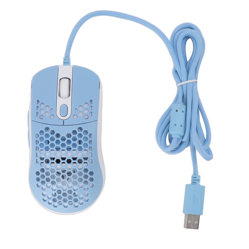 RGB Mouse Cellular Hollow Design Lightweight Wired Backlight 12000DPI 6