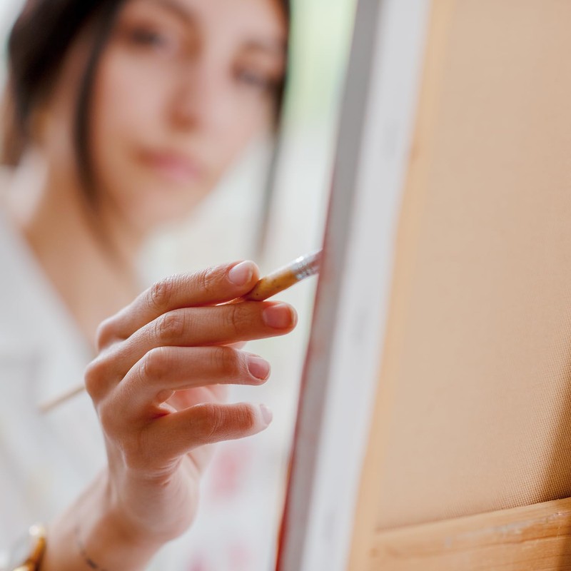 Pro Art Brush White Bristle Flat #10