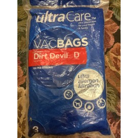 For Dirt Devil Ultra Care Dirt Devil Type D Vacuum Bags (3-Pack),