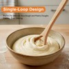 13-Inch Wooden Danish Dough Whisk, Traditional Dutch Whisk with Scraper