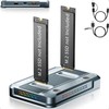 SUITOK Dual-Bay M.2 SSD Cloner 20Gbps NVMe Duplicator Quadruple Cooling