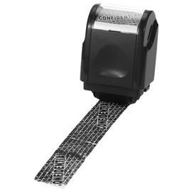 PATIKIL Identity Theft Protection Roller Stamps, Confidential Roller Stamp Guard Your ID Roller for Account Data Address Security Privacy Protection, Black
