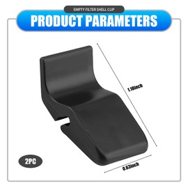 Fluher 2 PCS Car Filter Housing Clip, Air Filter Accessory Clip, 1.18" x 0.63" Car Filter Cover Clip, Compatible with Honda Accord Odyssey Fit City Binzhi Xrv (Blcak)