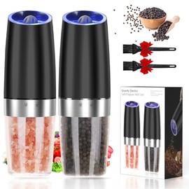 Gravity Electric Salt and Pepper Grinder Set with LED Light