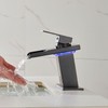 AVSIILE LED Bathroom Sink Faucet, Oil Rubbed Bronze Waterfall Single