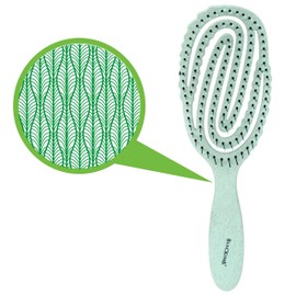 Blackomb - Haarbürste zum Entwirren, Haarbürste Ohne Ziepen, Haar Bürste Geformt, Hair Brush Profiliertes Design, Haarbürsten Belüftetes Design, Ergonomischer Griff mit Blattmuster