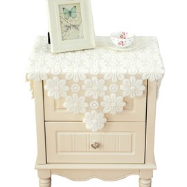 Bedside Table Cloth Multifunctional Dustproof Waterproof Scratchproof Nightstand End Table Cover for Room Tabletop Decoration