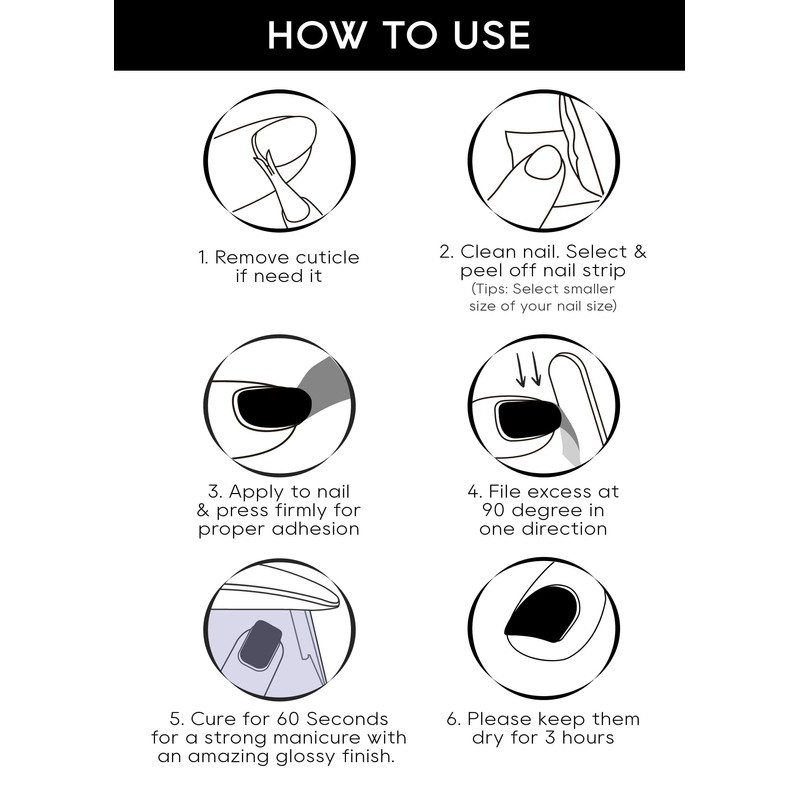 Beaolata Semi Cured Gel Nail Strips - UV Light Gel