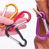 Aluminum Carabiner Camping Mountaineering Ring Clamp Type D 56ea