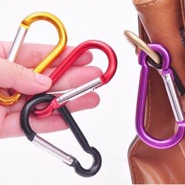Aluminum Carabiner Camping Mountaineering Ring Clamp Type D 56ea
