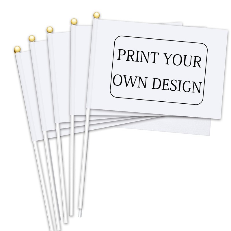 MR.R 36 Pieces Sublimation Blanks Polyester White Small Mini Banner