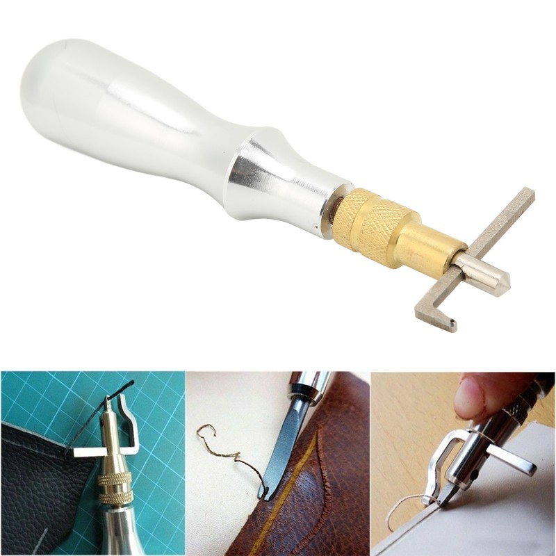 Leather Groover Professional Aluminum Handle Hand Made DIY Leather Craft