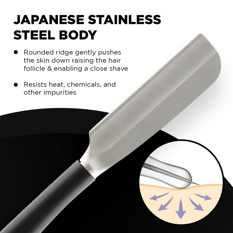 Feather Artist Club SS Razor Not Folding Handle Black (ACS