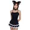 AZ-FRONT Cat Ears Maid Style Costume Set, Black, One Piece