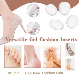 Shoe Heel Pads, Gel Cushion Inserts, Back of Heel Cushion, Clear Heel Pads for Women Men Shoes
