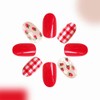 Uñas acrílicas a presión, uñas postizas de almendra mediana, uñas