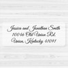 60ct - Return Address in White Ink on Clear Transparent
