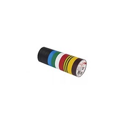 EMOS 15/10 Mix Insulation Tape PVC 15 mm/10M Colour Mix Pack of 10