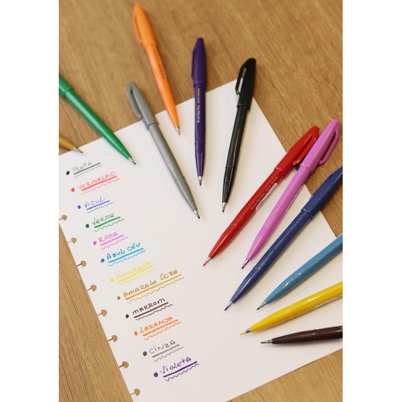 Pentel Brush Sign Pen Olive Green