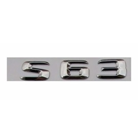 Generic ABS 3D Chrome S 63 Letters Emblem Badge Replaces with S Class Side Supercharge Turbo Logo Car Styling Refitting Sticker S63, 000111