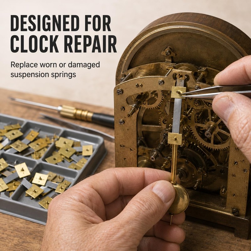 100 Piece Clock Suspension Springs for Grandfather, Wall and Mantel