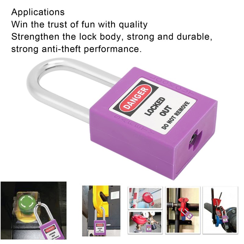 Sonew 38mm Safety Padlock with 2 Keys, Insulating Plastic Nylon