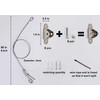 4 Sets Adjustable Hanging Wire Kit, Stainless Steel Multipurpose Suspension