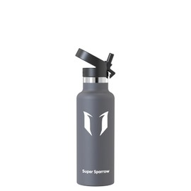 Super Sparrow Water Bottle Insulated - 500 ml - Standard Mouth FlipFlow Flask - BPA Free, Leak Proof Drink Bottle- Ergonomic Straw Water Bottles for Work, Gym, Travel, Sports, Outdoor