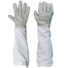 BESTOPE Beekeeping Protective Gloves with Vented Long Sleeves 4.33" Width--Grey, 1 Pair