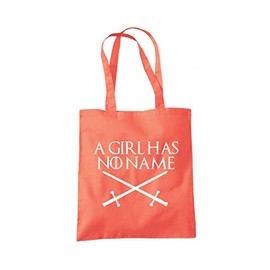 A Girl Has No Name Tote Bag - coral One Size
