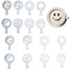 16-Pack Coffee Stencils Plastics Molds for Cookies Baking Dessert Cappuccino