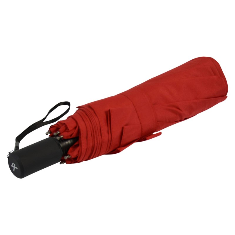 iX-brella Trekking Pocket Umbrella XXL with Shoulder Bag, dunkelrot, Pocket