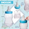 Evershine Plastic Baby Bottle Bank, 13" Blue Fillable Baby Shower