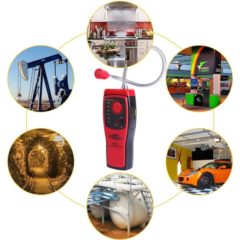 Gas Detector, POWERTOOL AS8800L Test Instruments Combustible Gas Alarm Detector