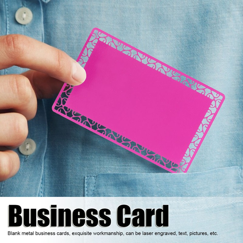 100Pcs Portable Aluminum Plate Metal Laser Engraving Blank Business Card
