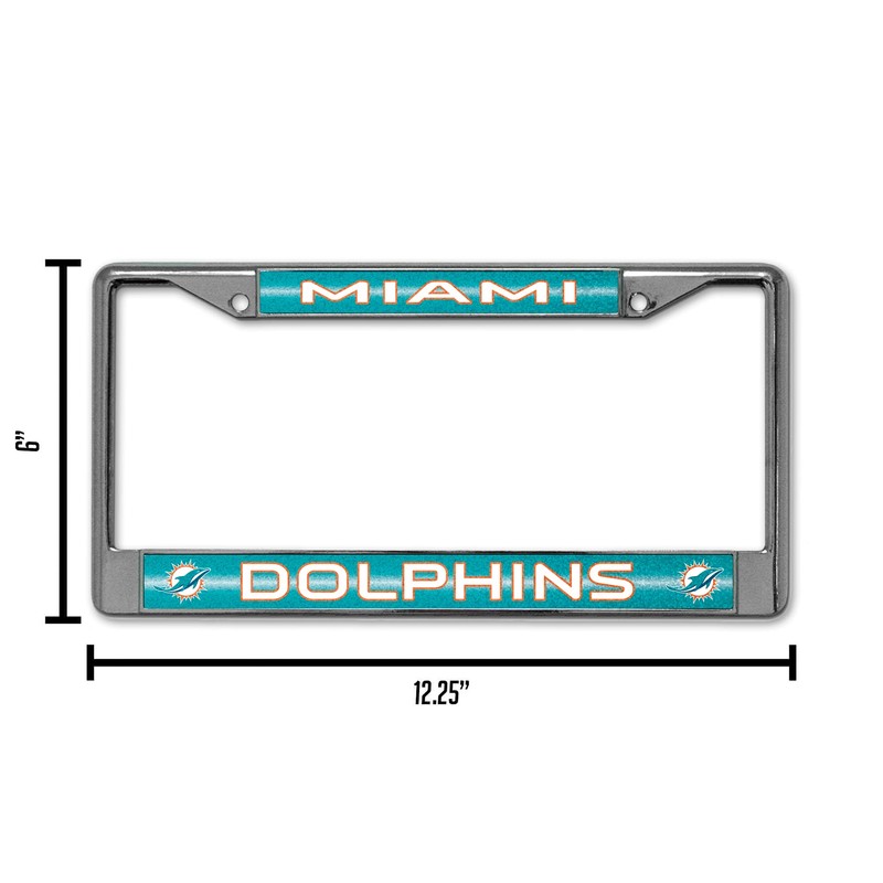 Rico Industries Bling Chrome License Plate Frame with Glitter Accent,