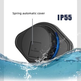 12V Car USB Charging Socket, PD3.0 QC3.0 36W Dual USB Output Plate, Fast Charging Power Supply Socket with Blue LED for Motorcycles Boats Marine