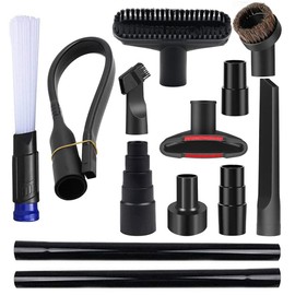 HUIAWAY 13 PCS Universal Vacuum Attachments for Shop Vac Accessories - 2 1/2" to 1 1/4" Vacuum Hose Adapter, 1 7/8" to 1" Adapter for Shop Vac, 1 1/4" Household Cleaning Vacuum Brush Attachment Kit