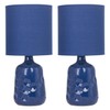 Set of 2 Dimple - Navy Blue Ceramic 29cm Table