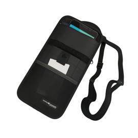 DefenderShield Travel Faraday Pouch for Cell Phones, Passport - Ultra Armor ConcealShield Blocks RFID, GPS, 0-90 GHz - Military-Grade Data Security and Privacy Complete Wireless Signal Blocking