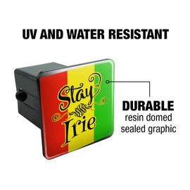 GRAPHICS & MORE Stay Irie Rastafarian Flag Tow Trailer Hitch Cover Plug Insert