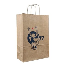 Moulinsart Recycled kraft paper bag Tintin 7 to 77 years 36 x 25 x 11 cm (04118)