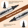 Eyebrow Pencil, Eyebrows Pen With 4-Fork-Tip & Precise Brush-Tip, 2-in-1