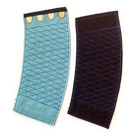 [Set of 2] Kineya Tabi, Kineya Invincible, Blue Striped Hand Guards, Artisan, 4 Kohaze, Indigo Dyed, 100% Cotton, Wrist Cover, Wristband