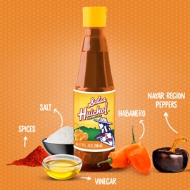 Salsa Huichol Habanera – 12-Pack (6.42 oz Each) – Made with All-Natural Ingredients, Ideal for Wings, Seafood, and Snacks