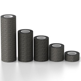 Moricher 10 Pack Multi-Size Self Adhesive Bandage Wrap Medical Tape Pre-Wrap First Aid Supplies Vet Wrap Sports Tape Elastic Cohesive Bandage Wrap Tattoo Grip Tape 1/2/3/4/6" x 5 Yards