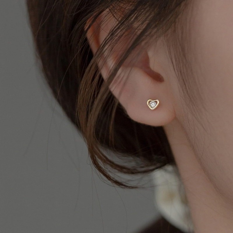 Silver 925 Earrings, Silver, Yellow Gold, Pink Gold, 18K Coating,