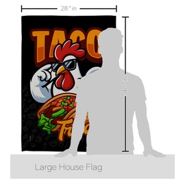 TACO Trump Flag Eagle Pole kit Wall Hanging Decor Home Poster Porch Trade Trump Always Chicken Out Poster Garden Decoration Room Tapestry Banner Door Sign Fathers Day Funny Gift Made in USA